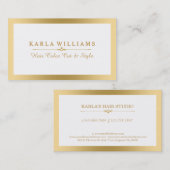 Modernes, minimalistisches Licht, Gold und Weiß Visitenkarte (Vorne/Hinten)