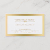 Modernes, minimalistisches Licht, Gold und Weiß Visitenkarte (Rückseite)