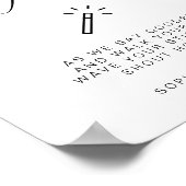 Modernes Minimalistisches Liebe-Glühen Hochzeitsze Poster (Ecke)