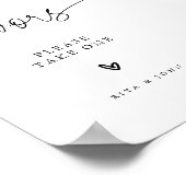 Modernes Minimalistisches Liebeszeichen Poster (Ecke)