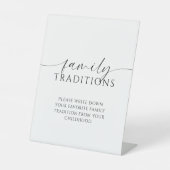 Modernes Minimalistisches Lieblings-Familienspiel Sockelschild (Vorderseite)