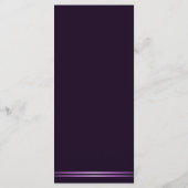 Modernes Minimalistisches Lila Hochzeitmenü Menükarte (Rückseite)