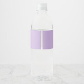 Modernes Minimalistisches Lila Lilac Custom Logo Wasserflaschenetikett (Rückseite)