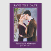 Modernes Minimalistisches Lila Magnetic Save the D Magnetkarte (Vorderseite)