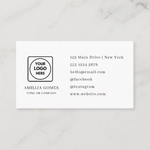 Modernes Minimalistisches Logo   Benutzerdefiniert Visitenkarte