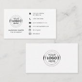Modernes Minimalistisches Logo | Benutzerspezifisc Visitenkarte (Vorne/Hinten)