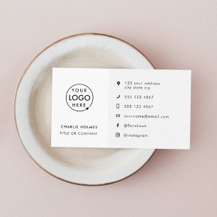 Modernes Minimalistisches Logo   Benutzerspezifisc Visitenkarte