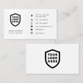 Modernes Minimalistisches Logo | Benutzerspezifisc Visitenkarte (Vorne/Hinten)