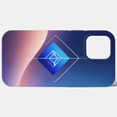 Modernes Minimalistisches Logo - Blaue Farbe Case-Mate iPhone Hülle (Rückseite (Horizontal))
