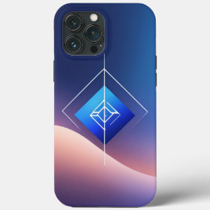 Modernes Minimalistisches Logo - Blaue Farbe Case-Mate iPhone Hülle