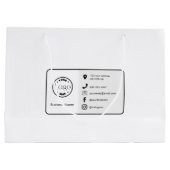 Modernes Minimalistisches Logo | Custom Icons Soci Große Geschenktüte (Rückseite)