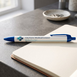 Modernes minimalistisches Logo für Arztpraxis auf Kugelschreiber