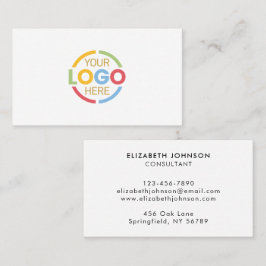 Modernes Minimalistisches Logo für Schwarz-weiße U Visitenkarte