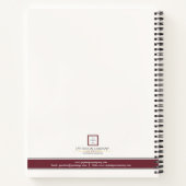 Modernes Minimalistisches Logo-Geschäft mit Roten Notizblock (Rückseite)