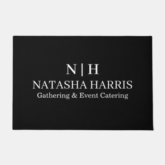 Modernes minimalistisches Logo Geschäftsfußmatte Fußmatte (Vorderseite)