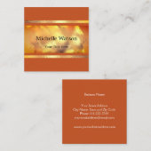 Modernes minimalistisches Logo "Golden and Rust be Quadratische Visitenkarte (Vorne/Hinten)