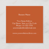 Modernes minimalistisches Logo "Golden and Rust be Quadratische Visitenkarte (Rückseite)