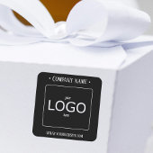 Modernes, minimalistisches Logo in Schwarz und Wei Quadratischer Aufkleber