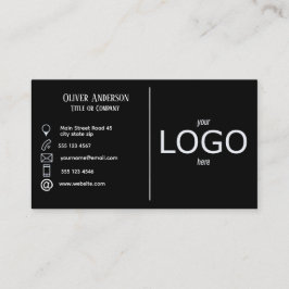 Modernes, minimalistisches Logo in schwarz und wei Visitenkarte
