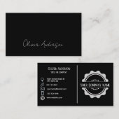 Modernes, minimalistisches Logo in schwarz und wei Visitenkarte (Vorne/Hinten)