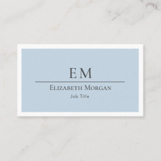 Modernes Minimalistisches Logo Light Blue Gray Ein Visitenkarte