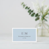 Modernes Minimalistisches Logo Light Blue Gray Sim Visitenkarte (Stehend Vorderseite)