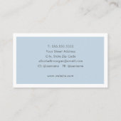 Modernes Minimalistisches Logo Light Blue Gray Sim Visitenkarte (Rückseite)