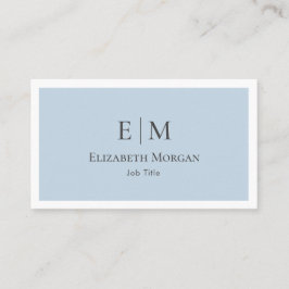 Modernes Minimalistisches Logo Light Blue Gray Sim Visitenkarte