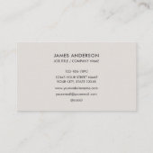 Modernes Minimalistisches Logo-Light Grau Visitenkarte (Rückseite)