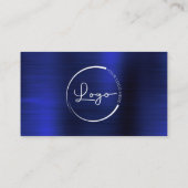 Modernes Minimalistisches Logo mit Social Media Ic Visitenkarte (Rückseite)