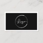 Modernes Minimalistisches Logo mit Social Media Ic Visitenkarte (Rückseite)