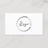Modernes Minimalistisches Logo mit Social Media Ic Visitenkarte (Rückseite)