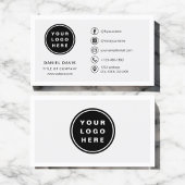 Modernes Minimalistisches Logo mit Social Media Ic Visitenkarte