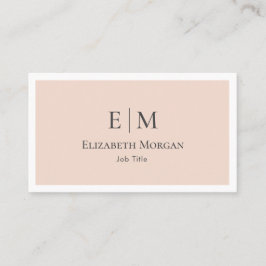 Modernes Minimalistisches Logo Rosa Grau einfach Visitenkarte