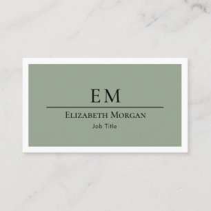 Modernes Minimalistisches Logo Sage Grün Einfach Visitenkarte