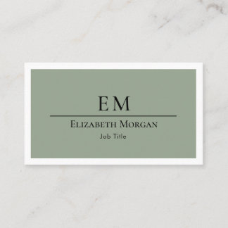 Modernes Minimalistisches Logo Sage Grün Einfach Visitenkarte