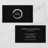 Modernes, minimalistisches Logo, schwarz beruflich Visitenkarte (Vorne/Hinten)