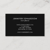 Modernes, minimalistisches Logo, schwarz beruflich Visitenkarte (Rückseite)