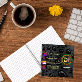 Modernes Minimalistisches Logo Stilvolle Schwarze  Notizblock