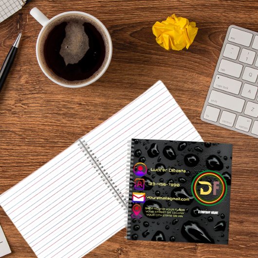 Modernes Minimalistisches Logo Stilvolle Schwarze  Notizblock