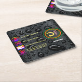 Modernes Minimalistisches Logo Stilvolle Schwarze  Rechteckiger Pappuntersetzer (angewinkelt)