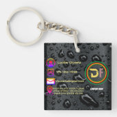 Modernes Minimalistisches Logo Stilvolle Schwarze  Schlüsselanhänger (Vorderseite)