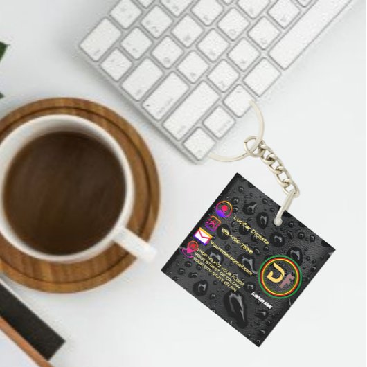 Modernes Minimalistisches Logo Stilvolle Schwarze Schlüsselanhänger