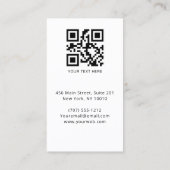 Modernes Minimalistisches Logo und QR-Code Visitenkarte (Rückseite)
