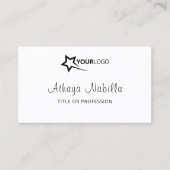 Modernes Minimalistisches Logo und QR-Code Visitenkarte (Vorderseite)
