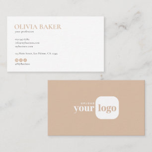 Modernes minimalistisches Logo und Social-Media-Sy Visitenkarte