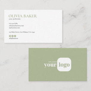 Modernes minimalistisches Logo und Social-Media-Sy Visitenkarte