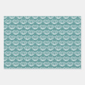 Modernes Minimalistisches Lotus Blume Muster Geschenkpapier Set (Vorderseite 3)