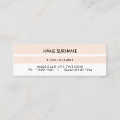 Modernes Minimalistisches lt Pink Stripe Pattern Mini Visitenkarte (Rückseite)