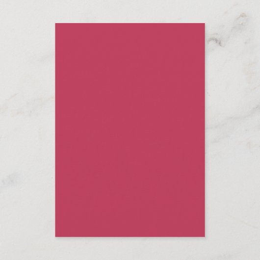 Modernes Minimalistisches Magenta Pink Wedding RSV Begleitkarte (Rückseite)